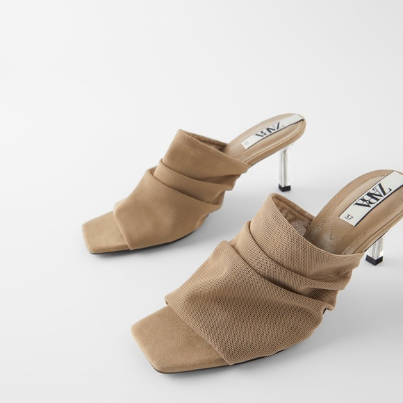 Zara Shoes - Zara Mesh‎ Mules Size 36